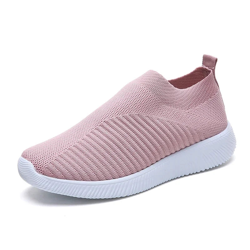 Women Seakers Plus Size 43 Breathable Mesh Platform Sneakers Women Slip on Soft Ladies Casual Shoes Woman Knit Sock Flats