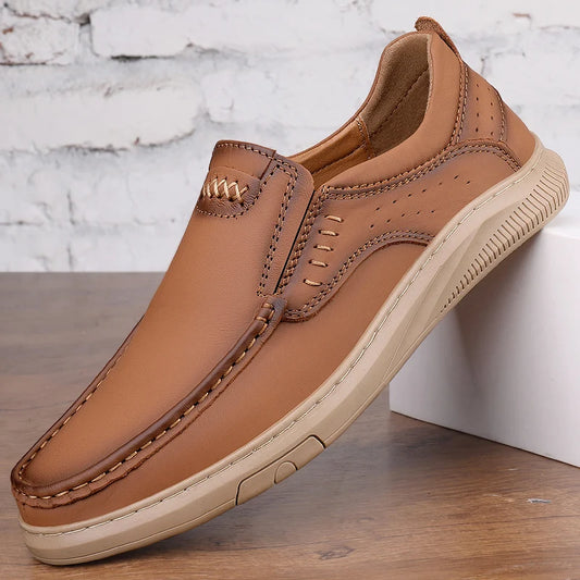 Men Loafers High Quality Leather Casual Shoes for Men Luxury driving Comfortable Soft Flats Sneakers Handmade Men Moccasins