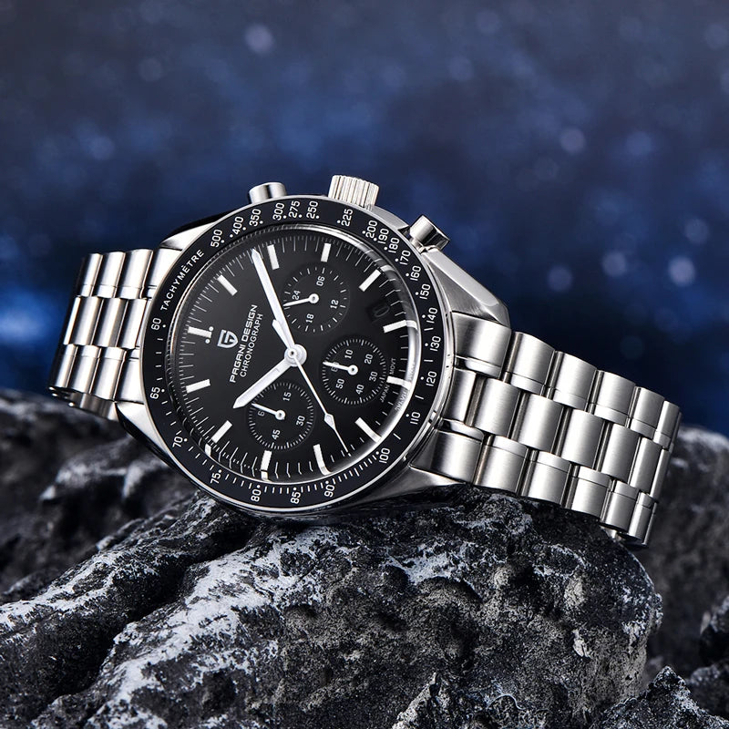 PAGANI DESIGN Moon Mens Watch Chronometer Sapphire Mirror Sports Quartz Watch For Men Waterproof Luminous Relogio Masculino 2025