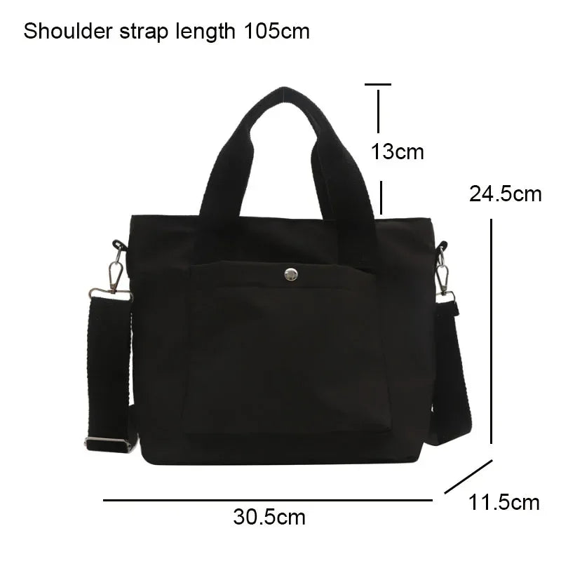 Casual Canvas Messenger Bag Versatile Flip Large Capacity Shoulder Book Bag For Student Adjustable Crossbody Bag For Men Women