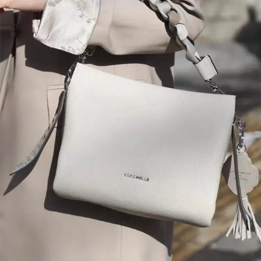 Small Handbag for Women, Elegant Shoulder Crossbody Bag, Woven Strap Ladies' Elegant Purse