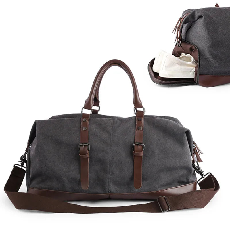 Oxford Men's Travel Duffel Bag for Male Carry On Luggage Bag Traveling Handbag Large Capacity Multi-functional Overnight Bag