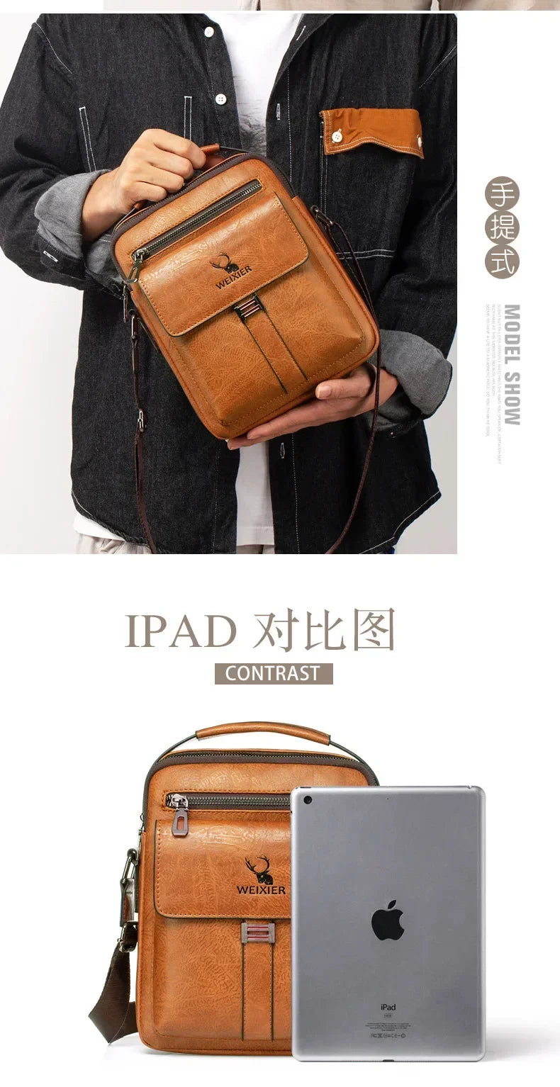 WEIXIER Men Shoulder Bag Fashion Men's Crossbody bag Multi-function Man Casual Zipper Handbag Capacity Bags For Male mochila sac