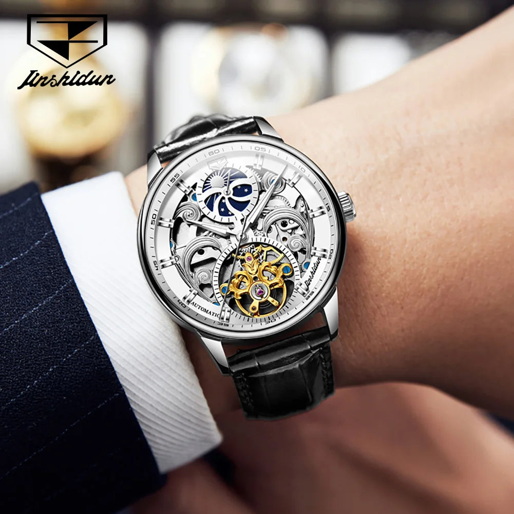 JSDUN Best Selling Original Waterproof Wrist Watch for Men Multifunction Luxury Business Fashion Mechanical Automatic Man Watch