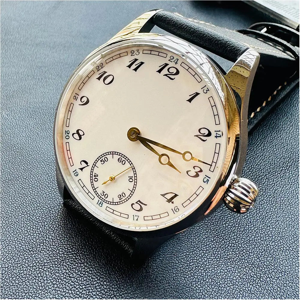 Men's Watch for Seagull ST3600 Manual Movement, Retro Enamel Sterile Dial Business Micro Rotor Mechanical Watch Reloj Hombre