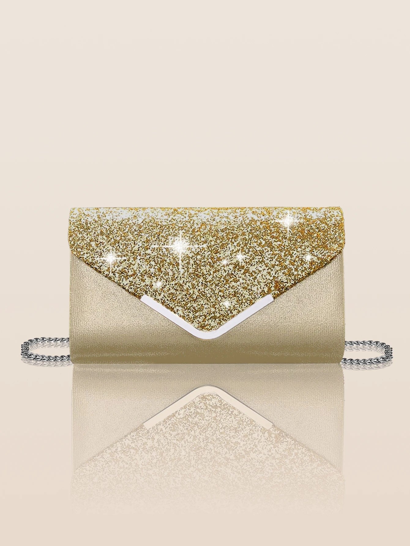 Glitter Bling,Shiny Elegant And Fashionable Envelope Clutch Bag, Party Wedding Handbag For Women Dinner Bag