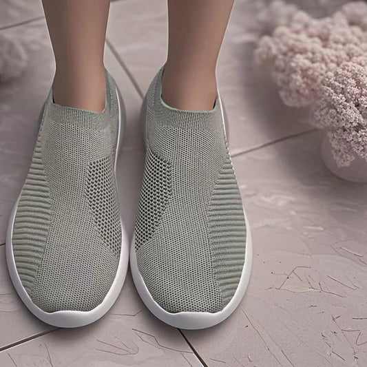 Women Seakers Plus Size 43 Breathable Mesh Platform Sneakers Women Slip on Soft Ladies Casual Shoes Woman Knit Sock Flats
