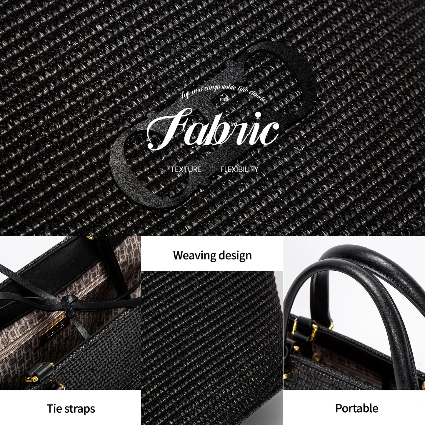 Fashionable Classic Handwoven Multi Functional Handbag Women's New Large Capacity Handbag