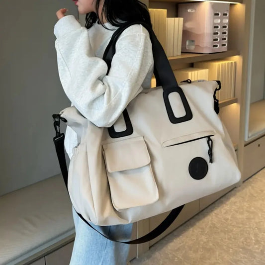 Large-Capacity Travel Handbag, Lightweight Luggage Carry-On, Fitness Bag with Shoulder Strap, Portable Computer Bag, Short-Distance Travel, Portable