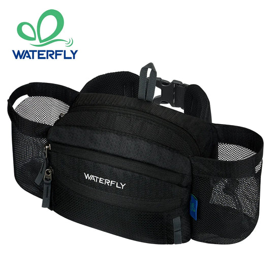 WATERFLY Fanny Pack Waist Bag Waist Pack For Women Men With Two Water Bottle Holder Hiking Fanny Pack For DogWalking Cycling