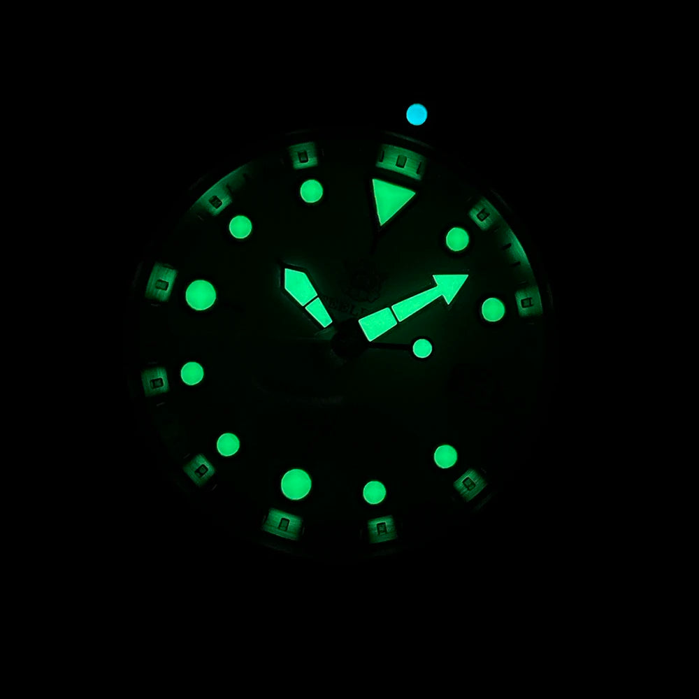 STEELDIVE SD1986 New Arrival 47.5MM Steel Bezel Insert Super Green Luminous 300M Waterproof NH35 Automatic Mens Dive Watch Reloj