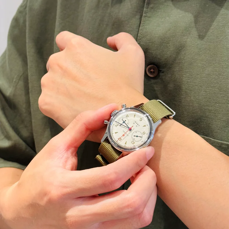 Seagull Aviator 38mm Chronograph seagull 1963 International Edition Mechanical Wristwatch ST1901 Watch  For Men USA Tax Free