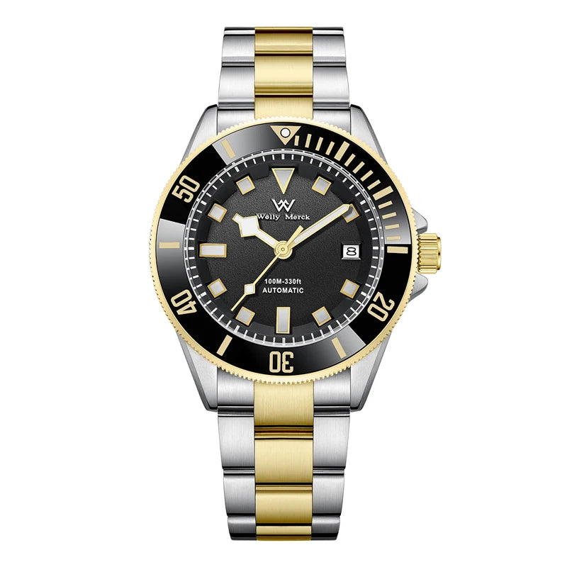 WM Watch Automatic Mechanical Watch Men Miyota8215 100M Water Resistant Business Casual Luminous Man Welly Merck Watches WM085