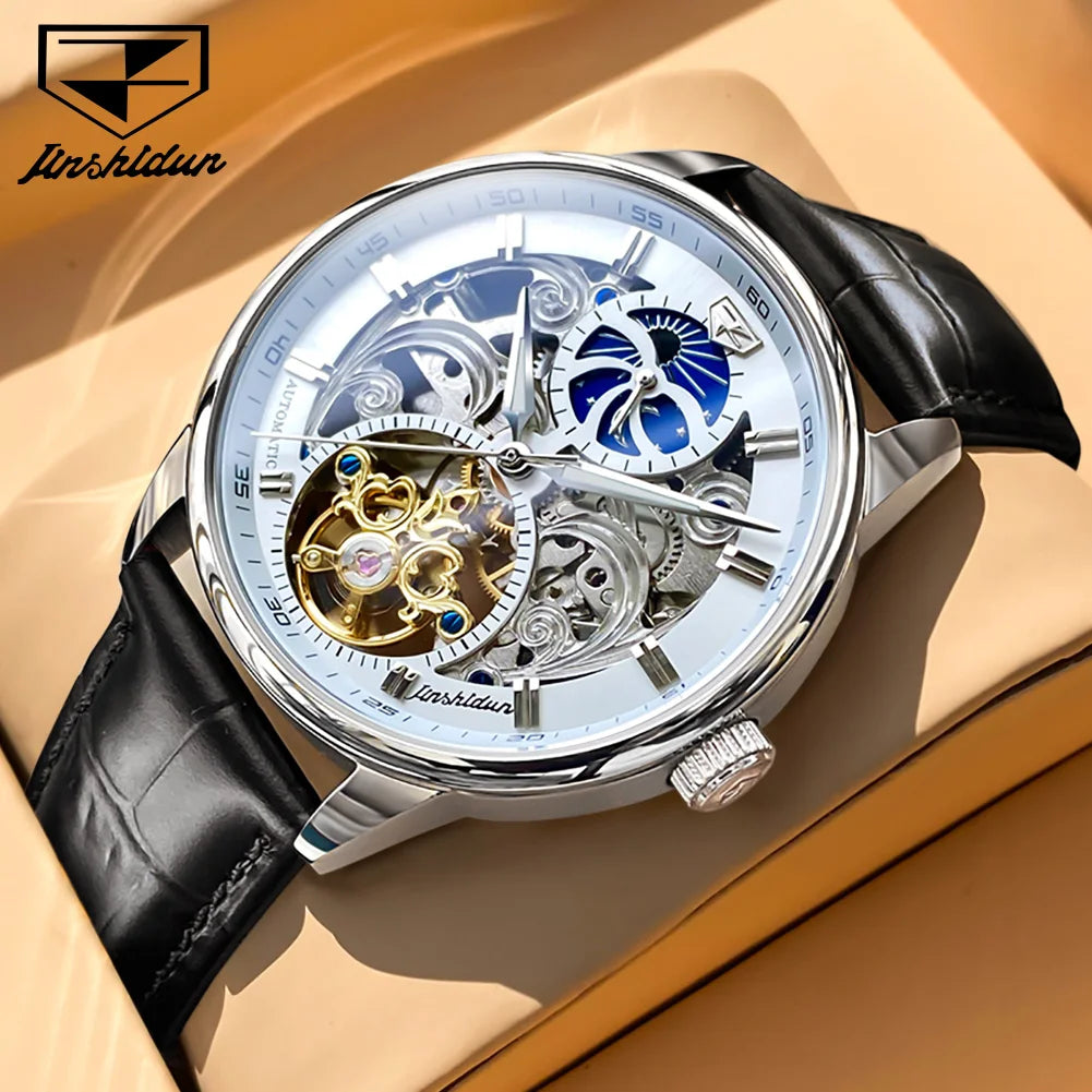 JSDUN Best Selling Original Waterproof Wrist Watch for Men Multifunction Luxury Business Fashion Mechanical Automatic Man Watch