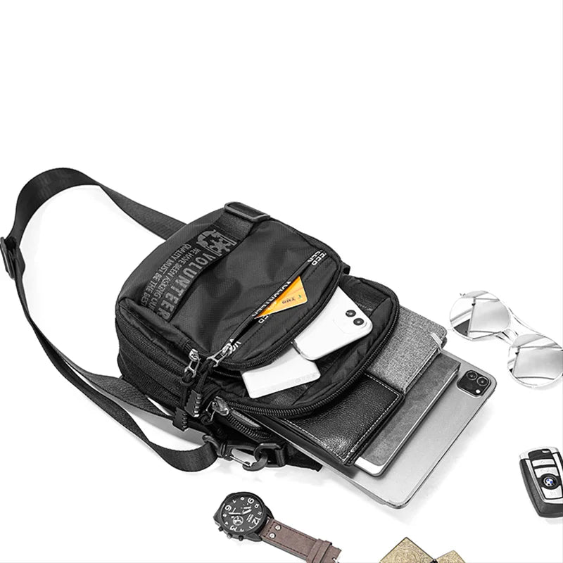 Volunteer Shoulder Bag for Men New Fashion High Quality Waterproof Sling Bag Large Capacity Oxford Cloth Crossbody Bags  1700-03