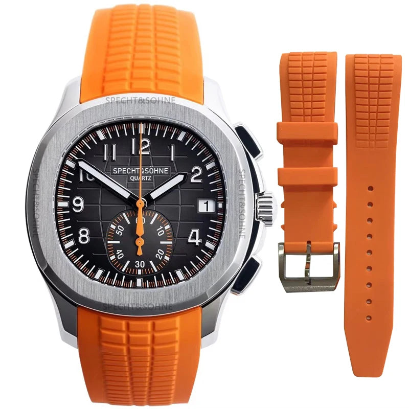 Mens Watches Top Brand Luxury Iced Out Watch Rubber Strap Chronograph Military Watch Stainless Steel Watch Religio Masculino