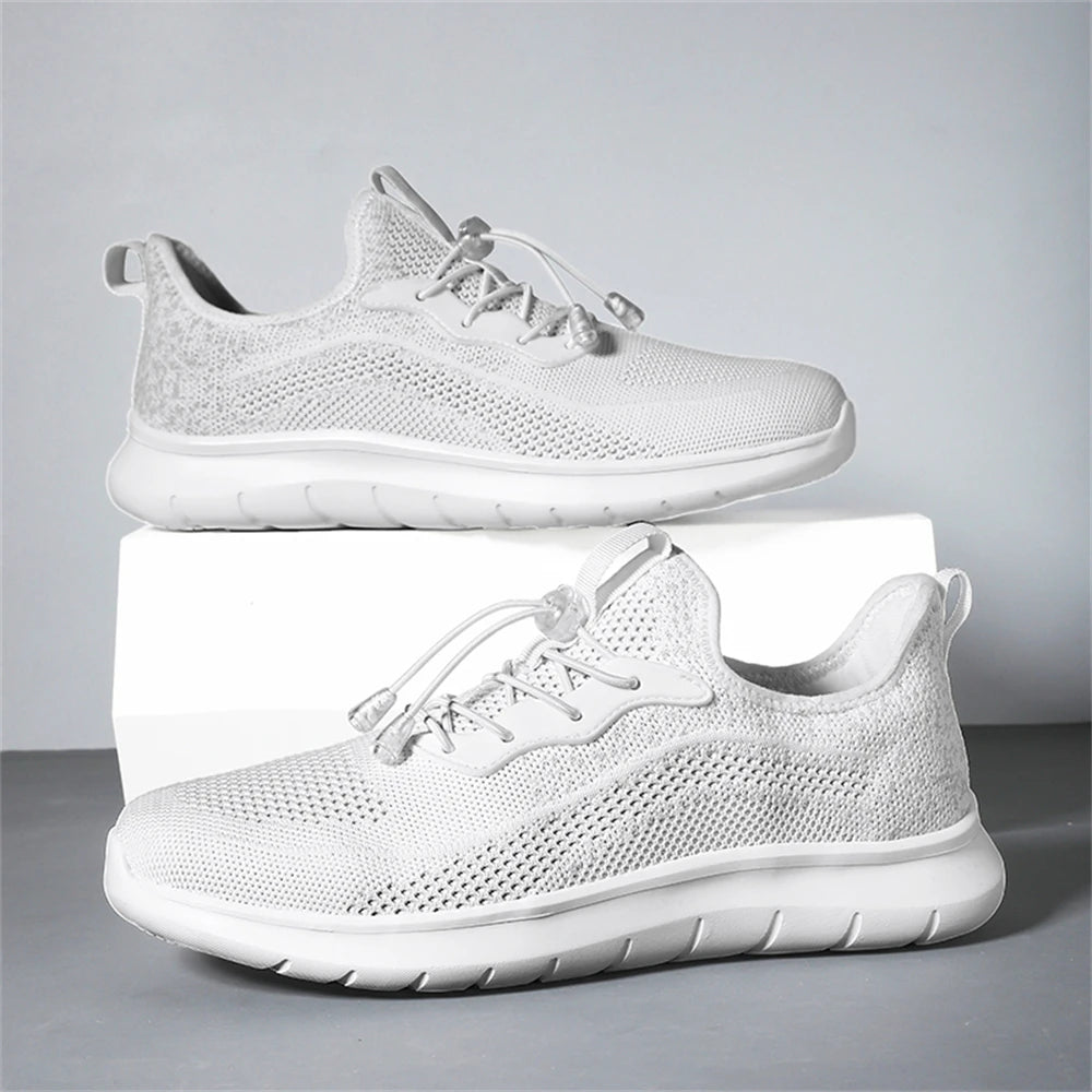 Men's Spring Summer Woven Sneakers, Breathable Adjustable Buckle Durable Outdoor Running Workout Shoes