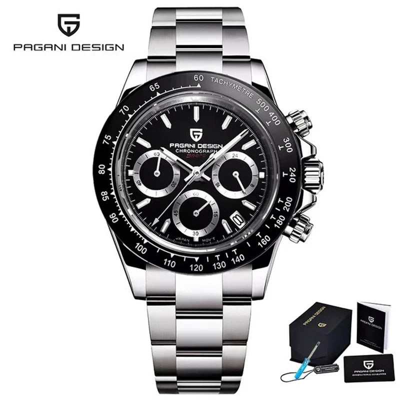 PAGANI DESIGN Men Automatic Watches Top Brand Luxury Quartz Watch For Men Chronograph Sapphire VK63 Wristwatch Reloj Hombre 2024