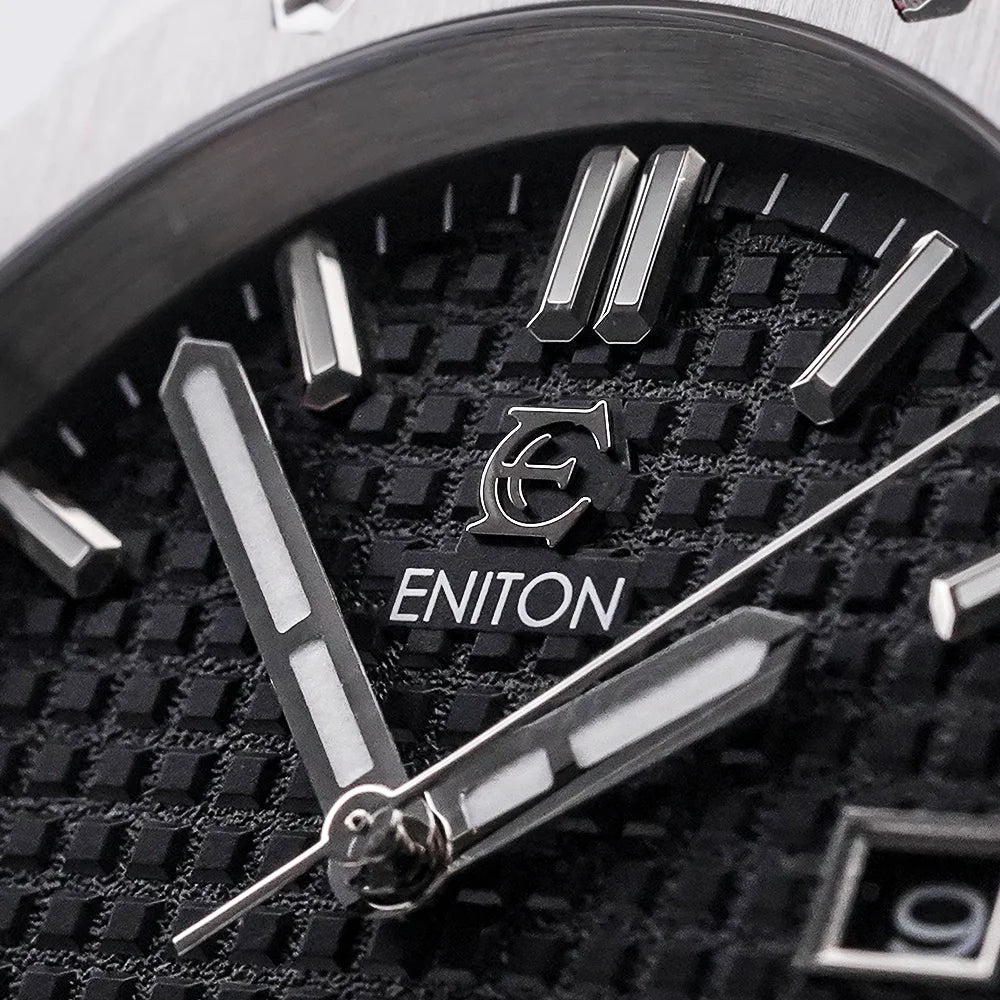 ENITON 41mm Business Luxury 316L Stainless Steel Transparent Case Back Automatic Mechanical Casual Watches for men