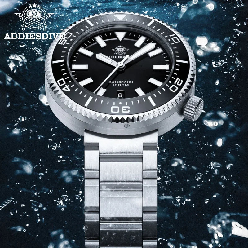 ADDIESDIVE MY-H6 1000m Men's Diving Watch Sapphire Glass Automatic Mechanical Wristwatch Super Luminous Calendar Luxury Watches