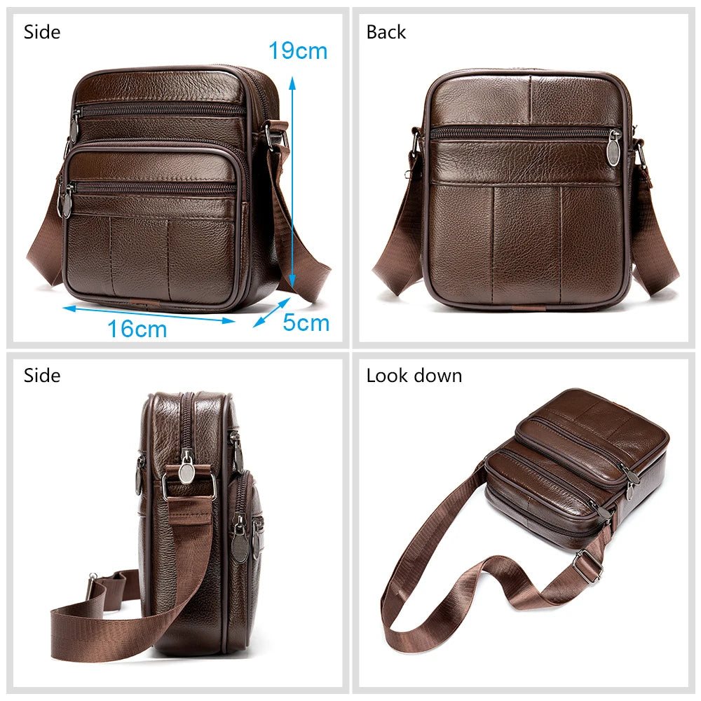 MVA Men's Bags Genuine Leather Shoulder/Crossbody Bags For Men Messenger Bag Leather Men Handbag Casual New in bandolera hombre