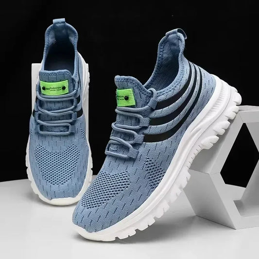 Men's Lightweight Running Shoes with A Mesh Design Breathable Comfortable and Durable Outdoor Walking and Running Sports Shoes