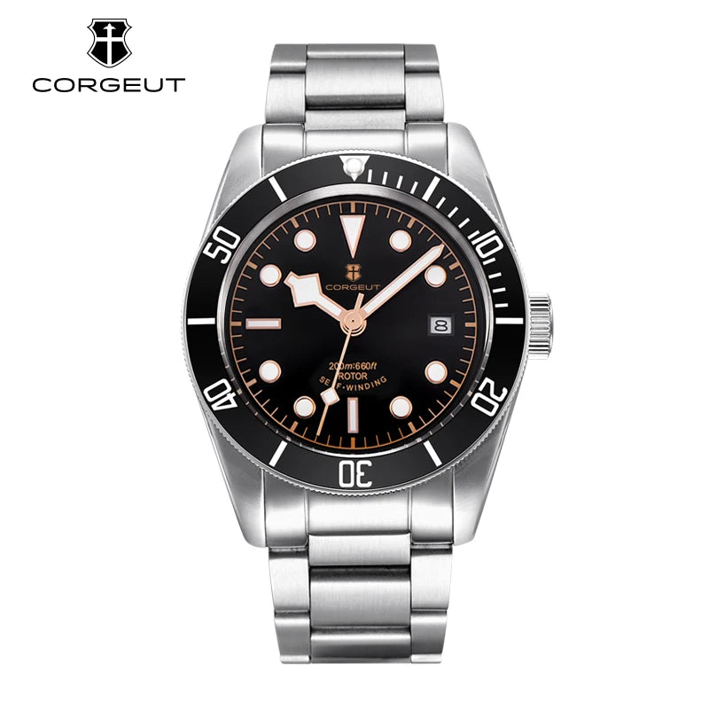 41MM Corgeut Men Mechanical Wristwatch Luxury nh35 Automatic Watches 100m waterproof Sapphire Glass Watch for Men Luminous Reloj