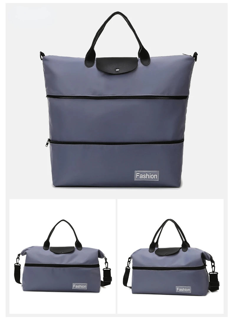 New Travel Bag Large Capacity Expandable Waterproof Sports Fitness Handbag Dry and Wet Separation Outdoor Travel Bag Storage Bag