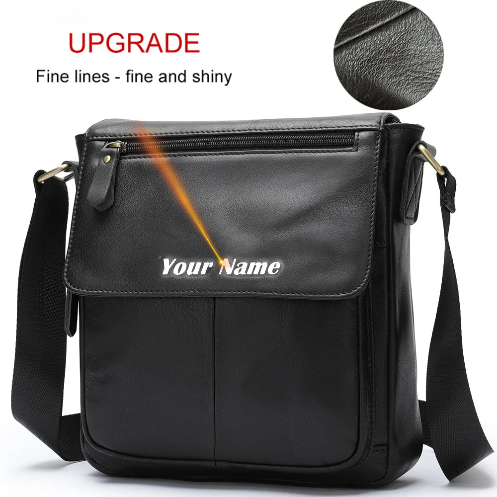 MVA Men's Genuine Leather Bag Crossbody Bags for Men Messenger Bag Men Leather Men's Shoulder Bags Male man Handbags 819