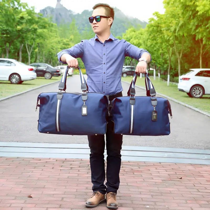 REREKAXI Large Capacity Men's Travel Bag Women Waterproof Nylon Hand Luggage Bag Multifunction Travel Duffle Bags Packing Cubes
