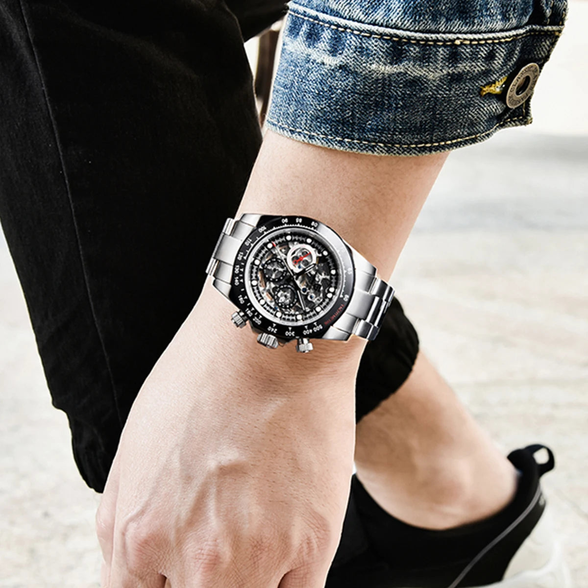 PAGANI DESIGN Top Super Brand Mechanical Automatic Watch Men's Ceramic bezel Rainbow Business Waterproof Watch Relogio Masculino