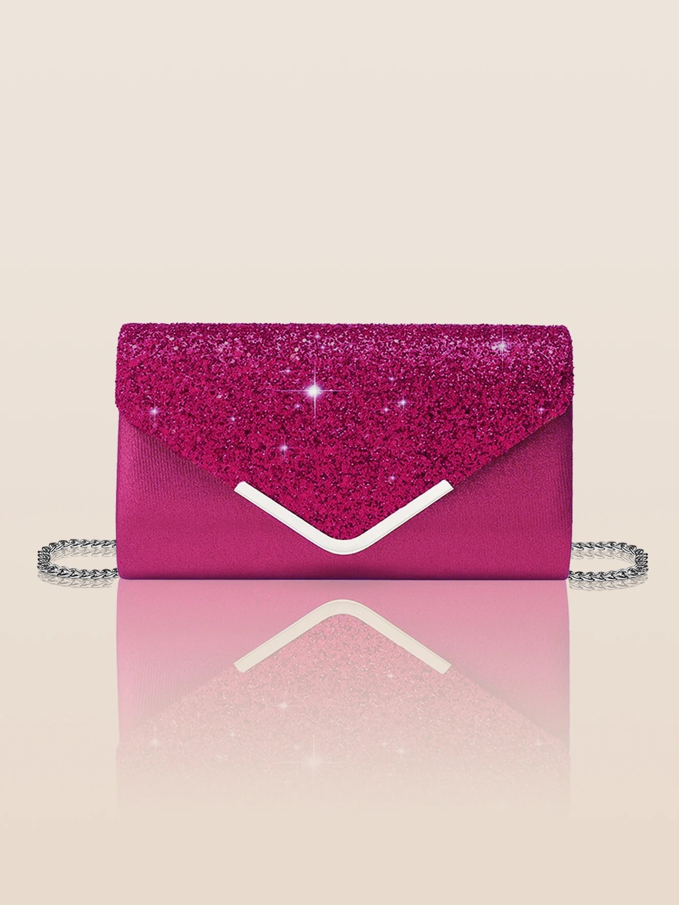 Glitter Bling,Shiny Elegant And Fashionable Envelope Clutch Bag, Party Wedding Handbag For Women Dinner Bag