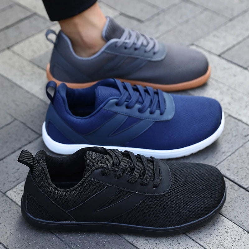 Men's Minimalist Barefoot Shoes with Zero Droplet Sole Wide Edition Fashion Sports Shoes Low Cut Walking, Running, Slow Running
