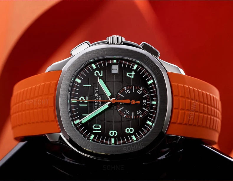 Mens Watches Top Brand Luxury Iced Out Watch Rubber Strap Chronograph Military Watch Stainless Steel Watch Religio Masculino