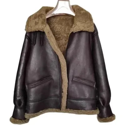 Men's Nature Fur Original Sheepskin Fur Genuine Leather Jacket Men's Motorcycle Suit Thick Real Leather Top Man Winter Coat 2022