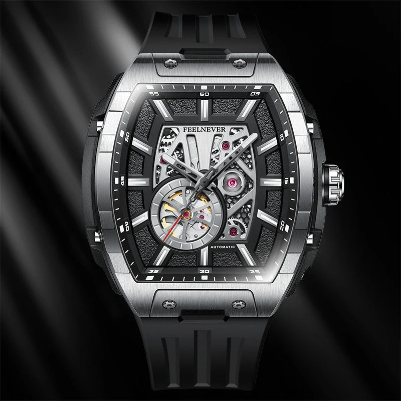 LIGE 8250 Movement Watch Men Mechanical Watches Luxury 316L Stainless Steel Sapphire Mirror Waterproof Automatic Watch for Men