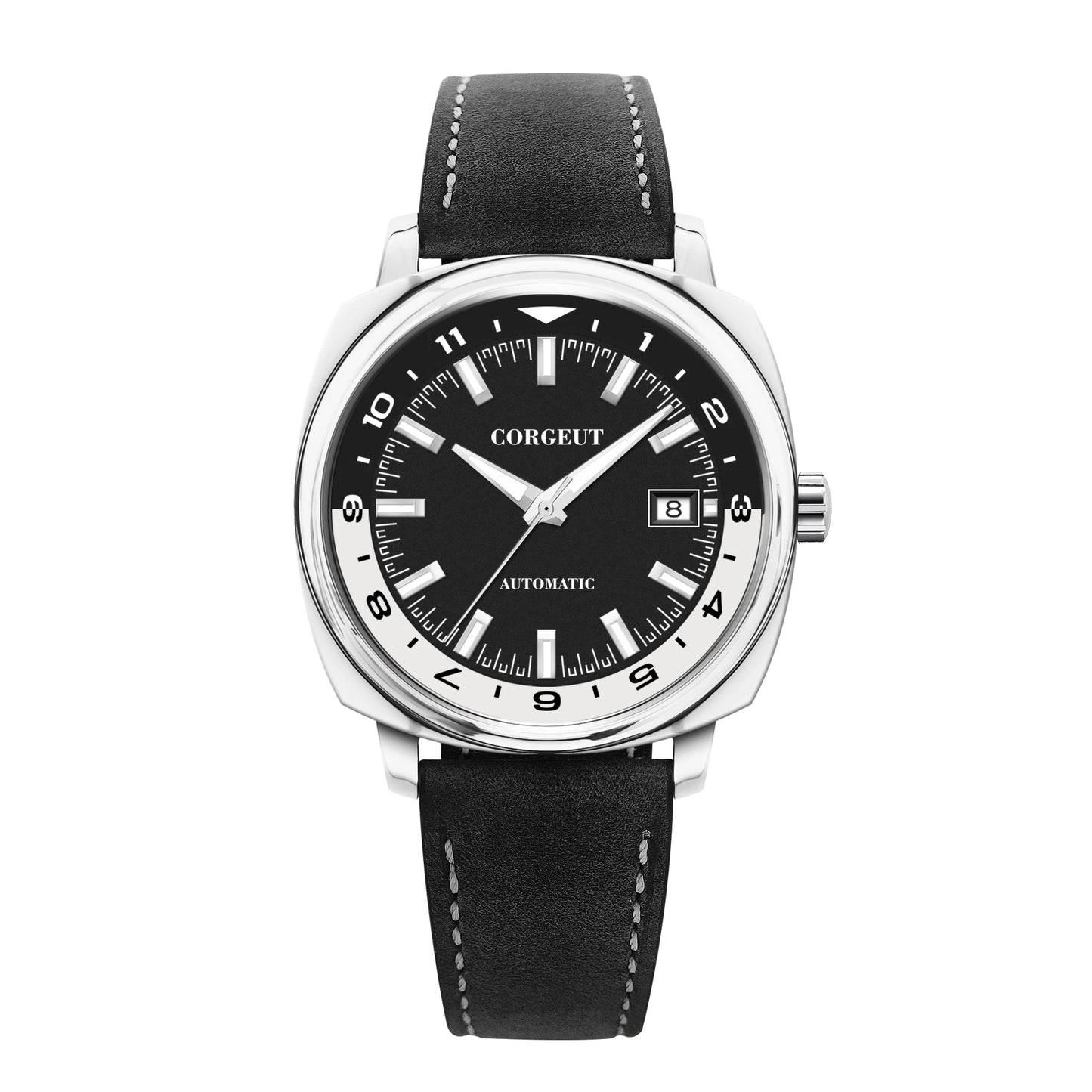 CORGEUT 42mm Classic Square Mechanical Watches for Men Japan NH35 Movement Sport Luxury Clock Pilot Men Wristwatch