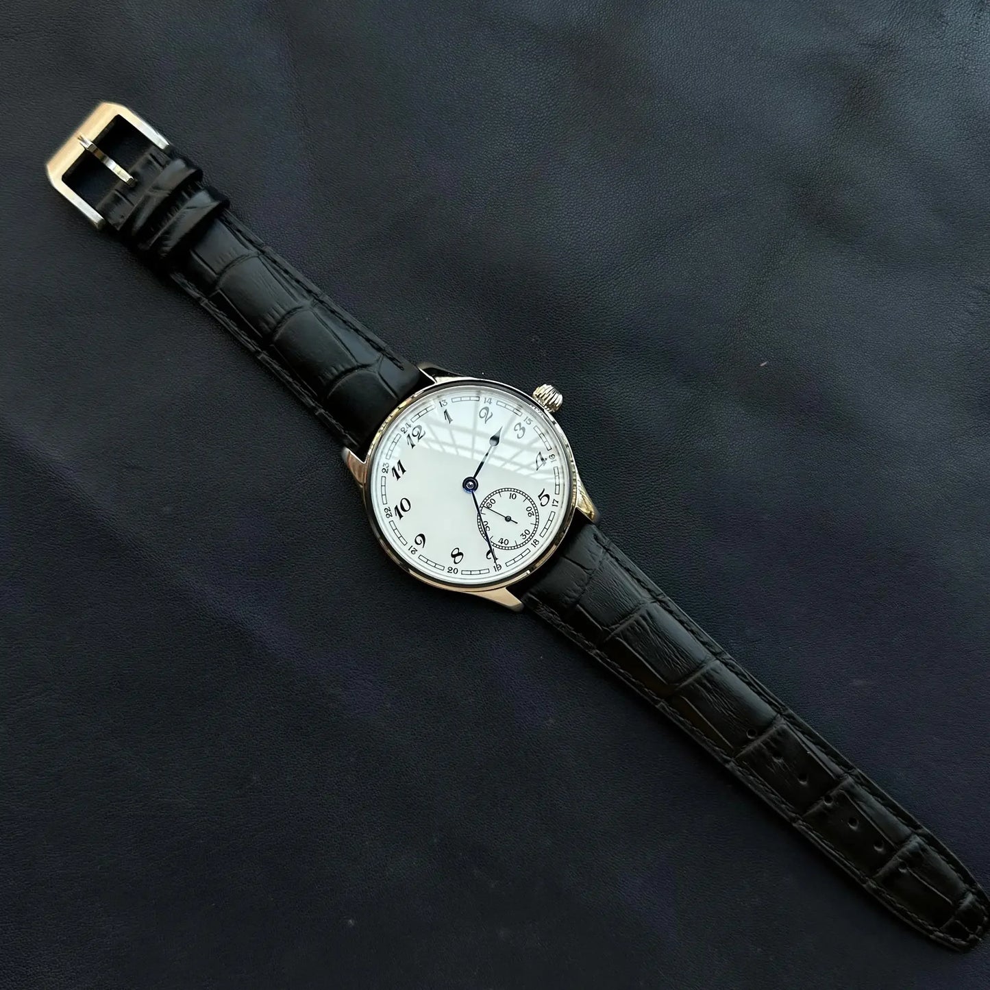 Men's Watch for Seagull ST3600 Manual Movement, Retro Enamel Sterile Dial Business Micro Rotor Mechanical Watch Reloj Hombre