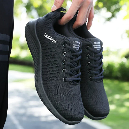 Men Sneakers Summer Breathable Walking Shoes 2024 New Lightweight Sport Shoes High Quality Mesh Knit Tennis Shoes Large Size 45