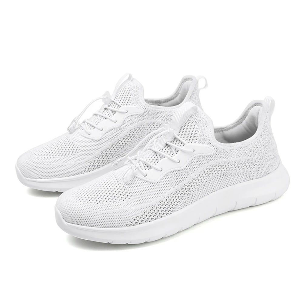 Men's Spring Summer Woven Sneakers, Breathable Adjustable Buckle Durable Outdoor Running Workout Shoes