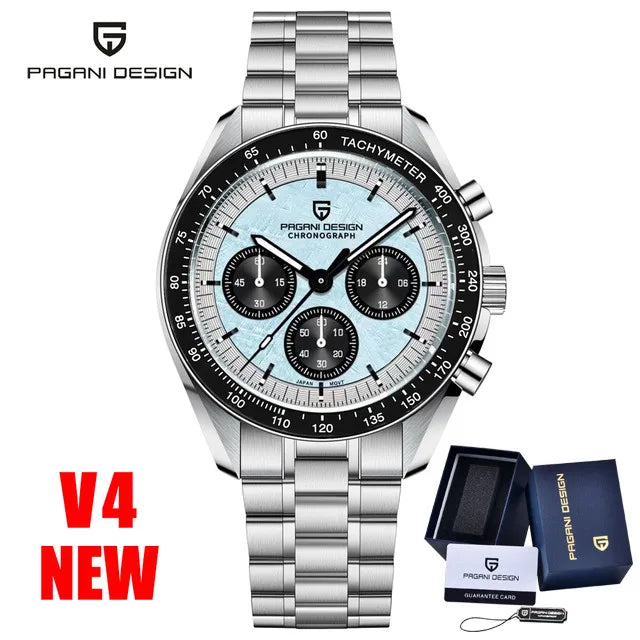 PAGANI DESIGN New Moon Watch Men Multifunctional Top Brand Luxury Automatic Quartz Waterproof Sport Stainless Steel Reloj Hombre