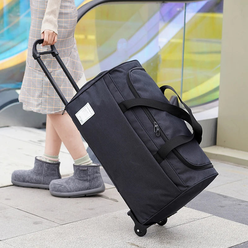 ort Trip Waterproof Travel Bag with Pull Rod And Wheels Staable Clothes Lage Bag for Busin Travel Fitn Tourism H...