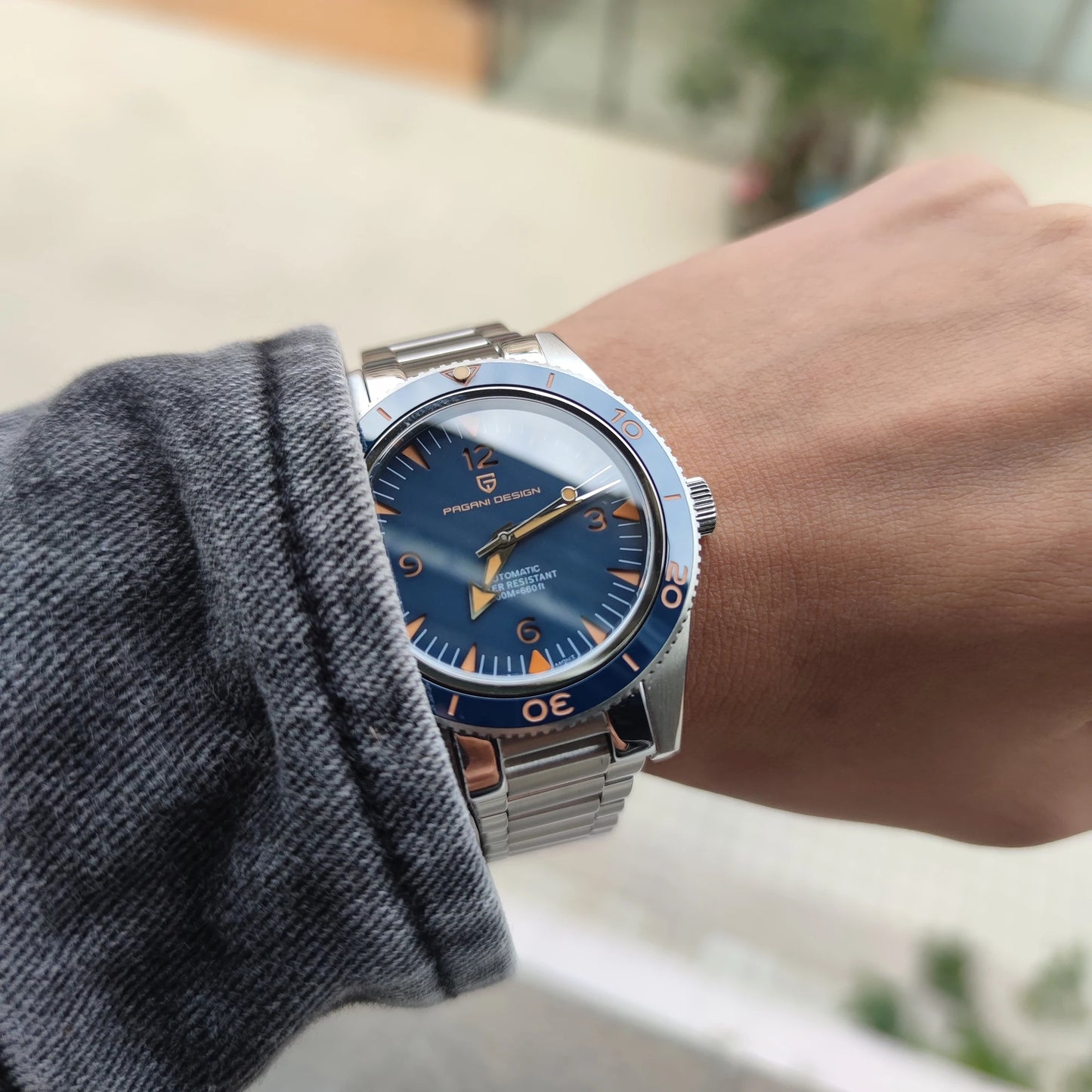 PAGANI DESIGN NH35 Automatic Men Mechanical Watches 200m Waterproof Sapphire Ceramic Diving Stainless Steel Clock V3