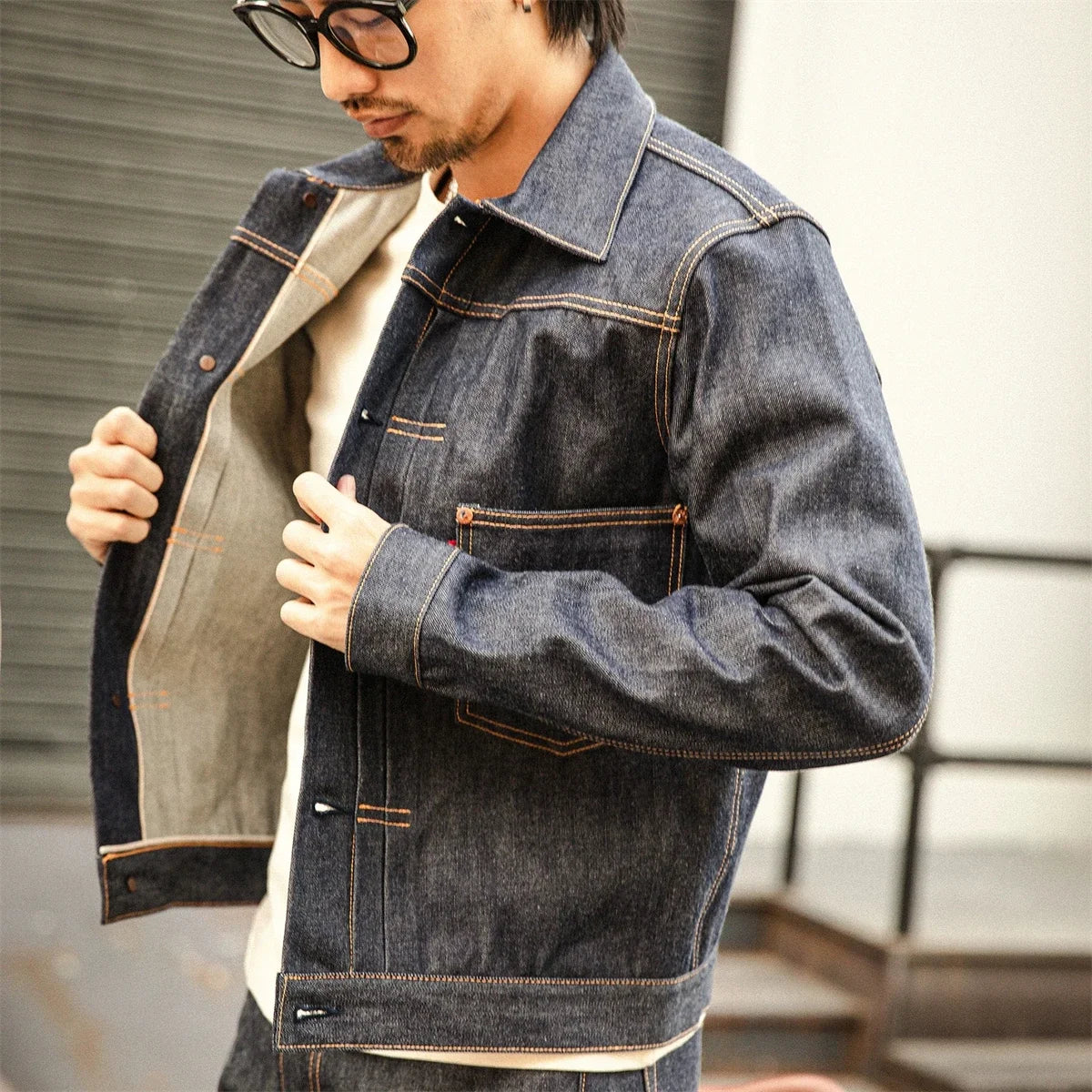 Red Tornado 506XX Jean Jacket American Casual Style Type 1 Selvedge Denim Blouse TYPE1-0001