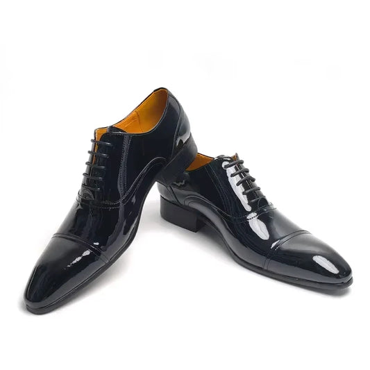 Deluxe Men's Leather Shoes Business office formal leather shoes Oxford Lace-up Classic Fashion cowhide shoes for Men