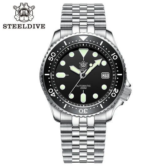 Steeldive SD1973 Men's watch Dive Watch Automatic Mechanical Men's watch NH35 V2 Bracelet 41mm Diver watch men watches