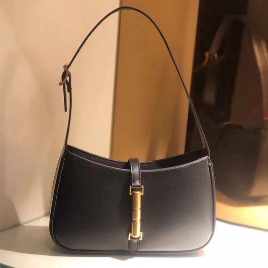 Classic Underarm Bags For Women Luxury Designer Handbags And Purses 2024 New In PU Vintage Lock Decoration Casual Small Shoulder