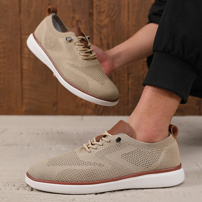 Comfortable Men's Shoes Lightweight Breathable Mesh Fabric High Quality Trendy Shoes Outdoor Commuting Versatile Hiking Shoes