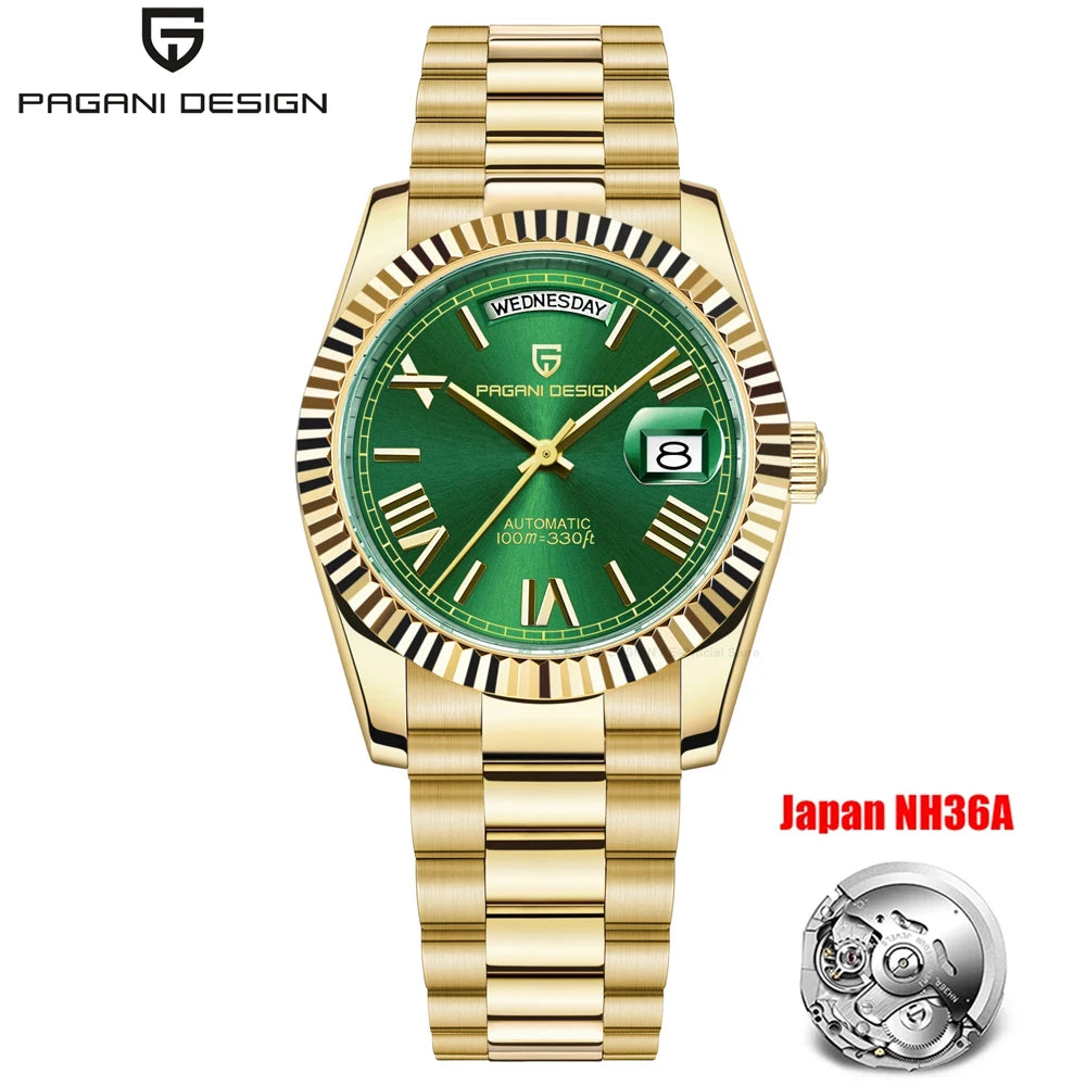 PAGANI DESIGN DD40 Men's Watches Rose Gold Luxury NH36A Mechanical Wristwatches Automatic Watch For Men Waterproof Sports Clock