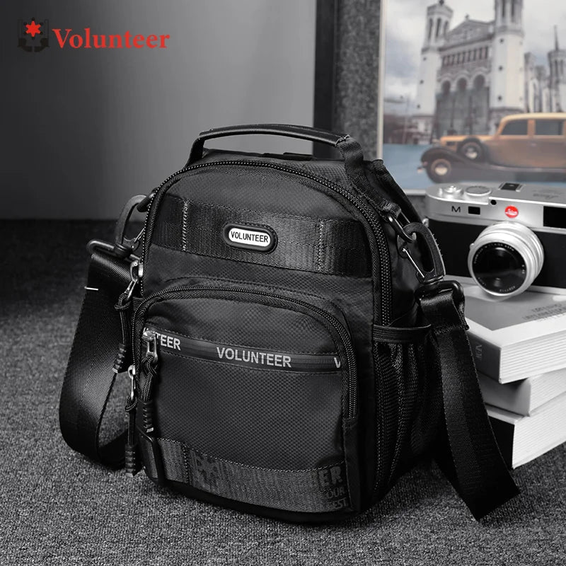 Volunteer Shoulder Bag for Men New Fashion High Quality Waterproof Sling Bag Large Capacity Oxford Cloth Crossbody Bags  1700-03